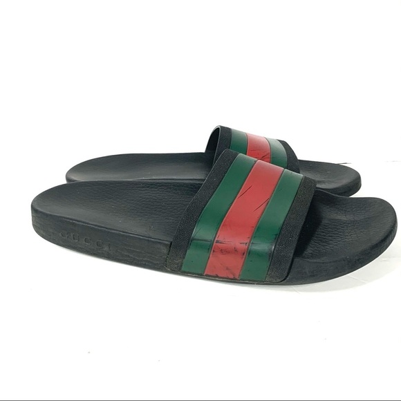 Gucci | stripe rubber slides - Picture 1 of 12